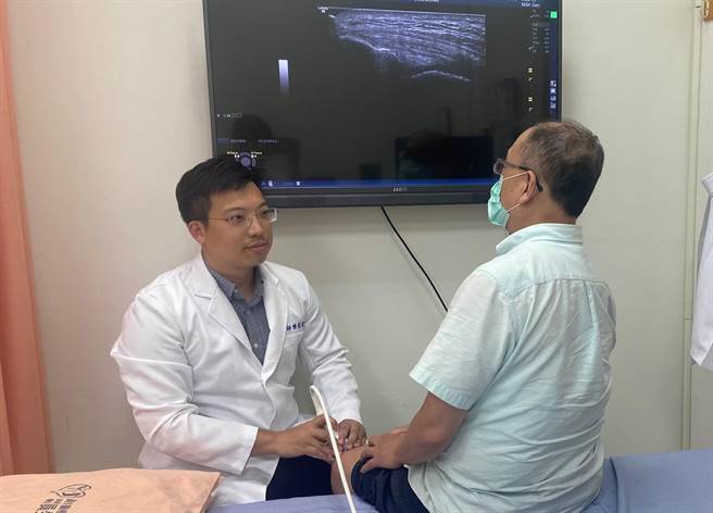 肌腱断裂无法由X光检测出来，需要医师触诊、用超音波或电脑核磁共振扫描。（院方提供／孙英哲彰化传真）