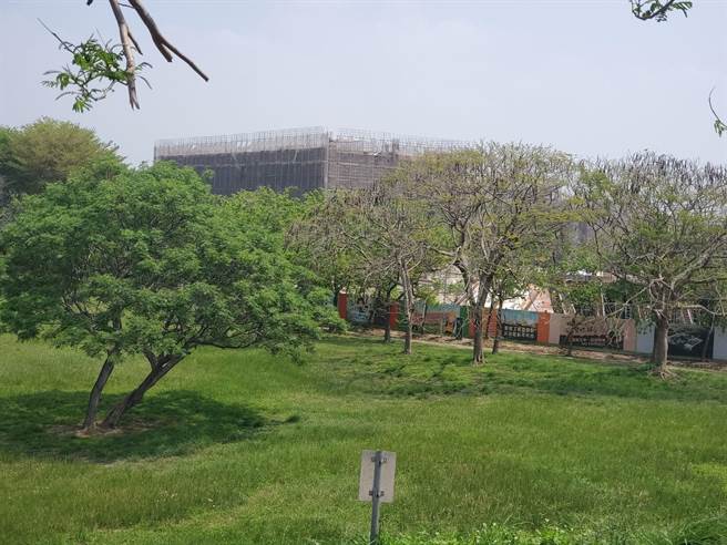 云林布袋戏传习中心目前赶工兴建，预计明年完工。（周丽兰摄）