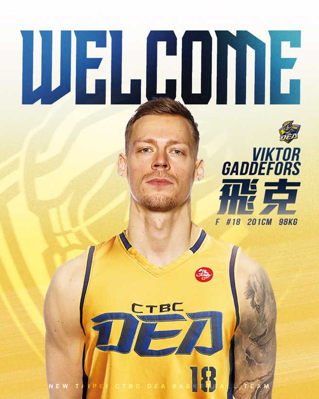 来自瑞典的飞克拥有丰富的旅欧打球经歷。(中信特攻提供)