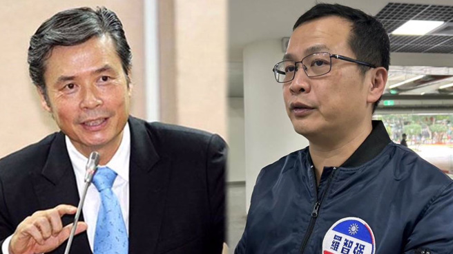 侯友宜競辦執行長金溥聰（左）因在野整合問題點名羅智強（右）開罵。（中時資料照）