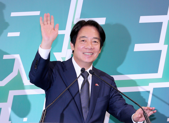 民进党主席、总统参选人赖清德表示，对于学伦高标准，民进党从未改变。（资料照,黄世麒摄）