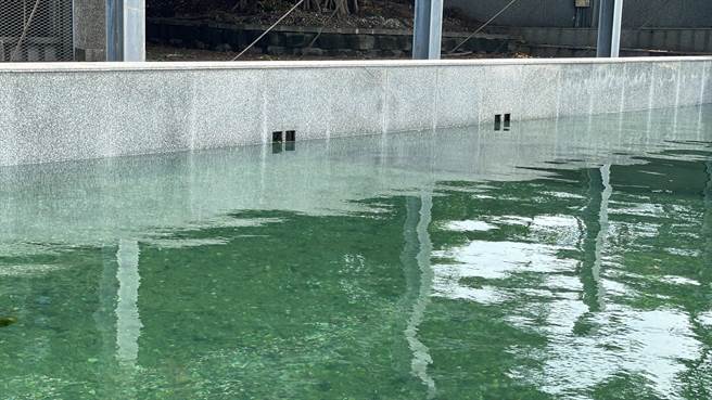 台东市公所下周将进行台东市立涌泉公园排水口疏浚，预估高水位暂可维持2周。（萧嘉蕙摄）