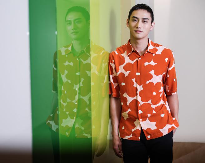 范少勋接受范少勋接受《中国时报》孝亲奖专访。（陈俊吉摄）