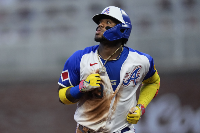 小阿庫尼亞跑出本季第50盜。（美聯社）