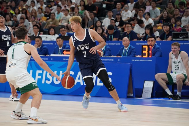 中华队邱子轩今天攻下13分。(大专体总提供)