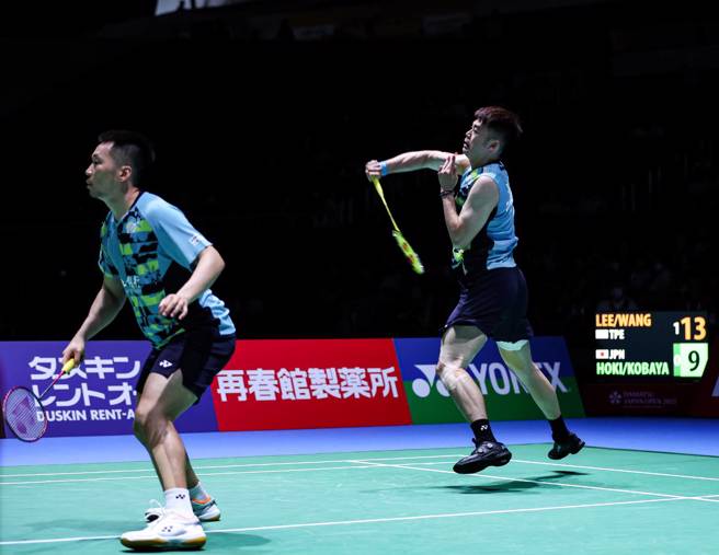 李洋（左）、王齊麟（右）晉級澳洲羽球公開賽男雙16強。（資料照／Badminton Photo提供，陳筱琳台北傳真）