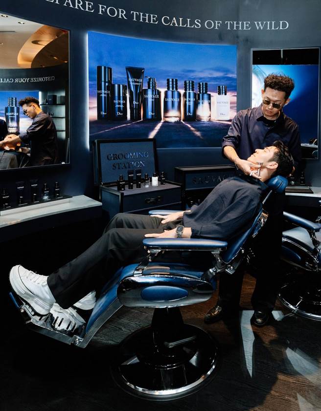 迪奥旷野之心快闪店，提供男仕脸部理容服务。（Dior提供／黄唯淯台北传真）