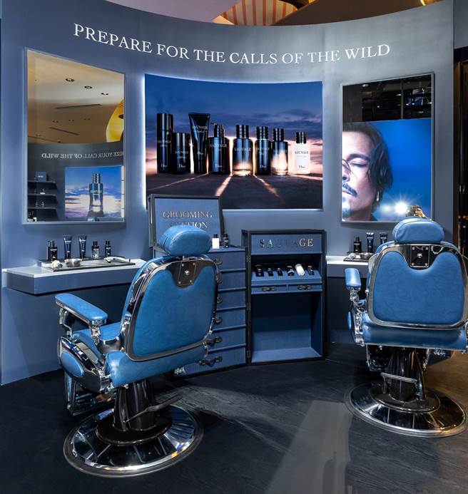 店中处处可见的强哥形象，让人心旷神怡。（Dior提供／黄唯淯台北传真）