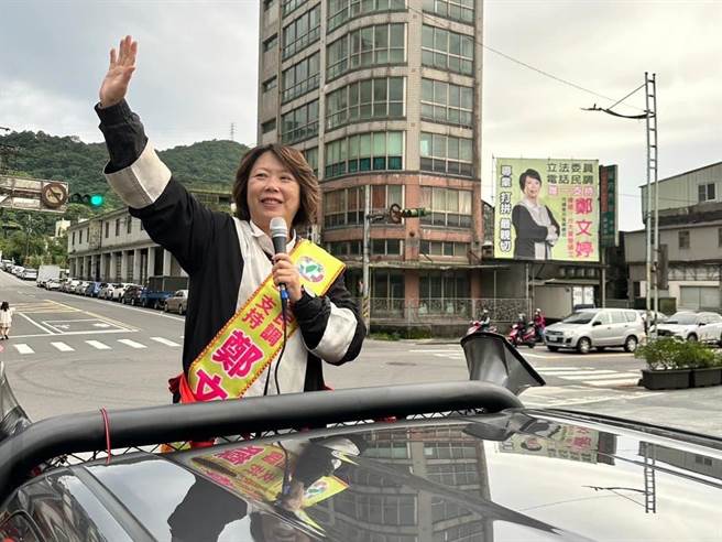 民进党立委参选人郑文婷表示，谢立功的退出，是蓝白两党政治利益交换下的牺牲品。（摘自郑文婷脸书／张志康基隆传真）