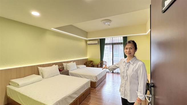 关子岭警光山庄透过这次整修，引入民宿风格的装潢设计。（张毓翎摄）