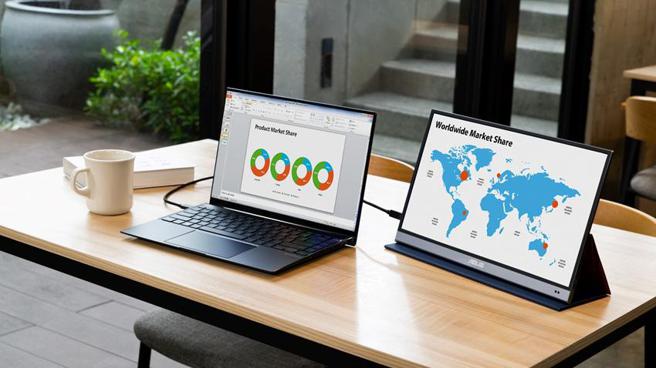华硕即日起与亚洲共享办公领导品牌「JustCo」，合作推出华硕可携式萤幕ZenScreen专属租赁服务，同时成为其推荐品牌。（图／华硕提供）