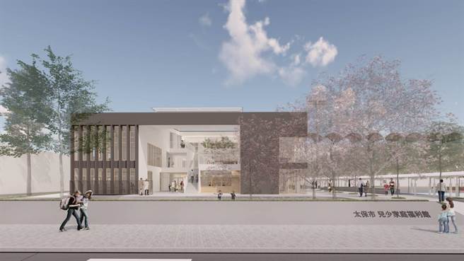 嘉义县儿少家庭福利馆示意图。（嘉义县政府提供／廖素慧嘉县传真）