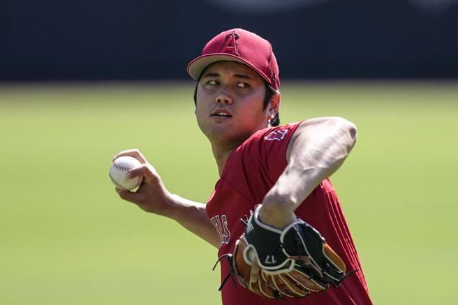 天使队投手大谷翔平暂居美联全垒打王。（美联社）