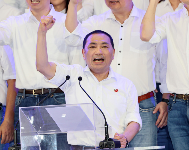 国民党7月23日在全代会上正式通过提名新北市长侯友宜参选2024年总统，民调数字也见回升。（中时资料照／刘宗龙摄）