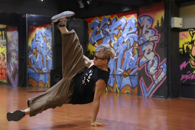 綽號為「包子」的包士群，15歲開始學霹靂舞，也是這次體表會表演舞者之一。（體育署提供）