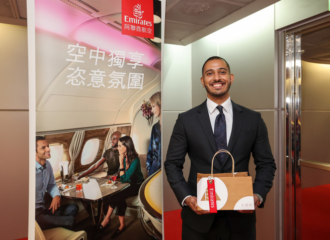 阿联酋航空公司台湾地区经理谭礼旻表示，空中巴士A380是阿联酋航空公司独特的产品之一，公司已经注意到台湾市场中旅行人口日渐增加趋势 ，从1月到7月已有超过300万名旅客来台湾，公司也看到了这样的机会与商机，后续也会持续深耕运营。（陈麒全摄）