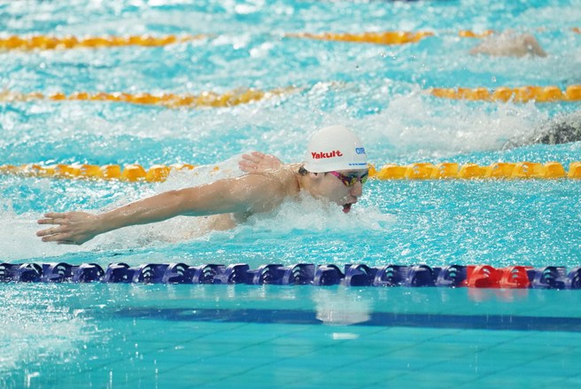 王冠闳在200公尺蝶式决赛拿下银牌。(大专体总提供)