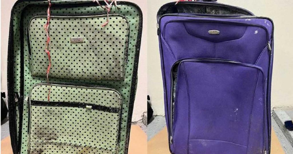 民众在行李箱内发现一条人腿，向警方报警，警方立即在当天寻获另外2个行李箱。（图／Twitter／@901Lulu）(photo:ChinaTimes)
