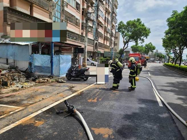 桃园中坜龙冈地区5日上午发生瓦斯外泄事故，经查是民眾整地不慎挖断管线所致。（翻摄照片／蔡明亘桃园传真）