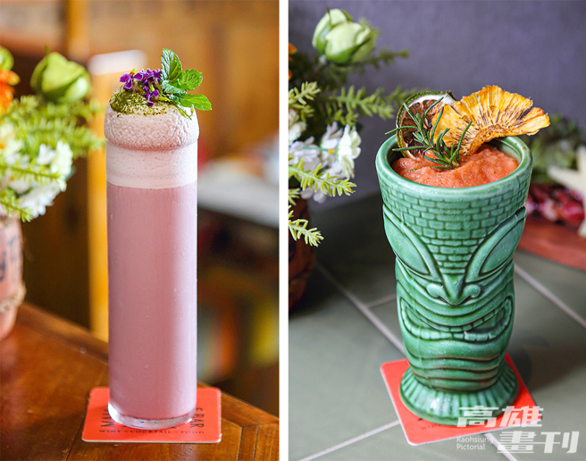 葡萄传教士是改编自经典调酒Ramos Gin Fizz，Aaron特调为无酒精的版本，让不喝酒的人也可以体验一下调酒文化。(摄影/Carter)