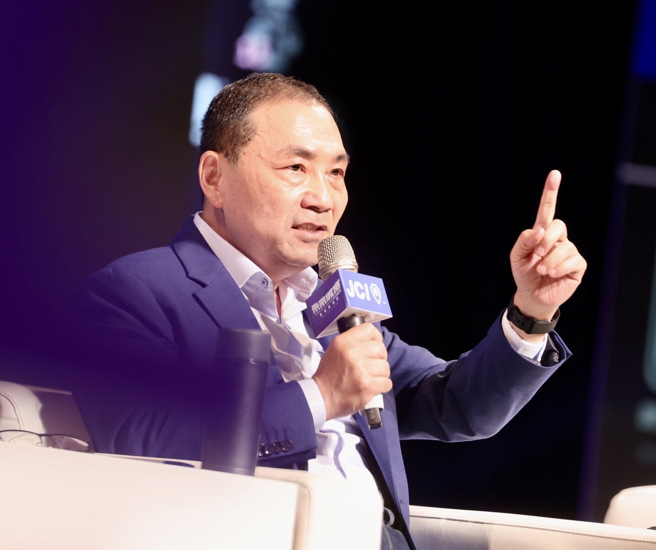 日前沈富雄表示，搞垮侯友宜的是国民党内「孤臣孽子蓝、牛鬼蛇神蓝、郭董蓝、韩总蓝」四种蓝。（侯办提供）