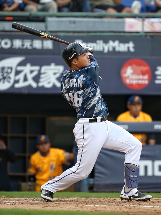 富邦悍將范國宸。（杜宜諳攝）