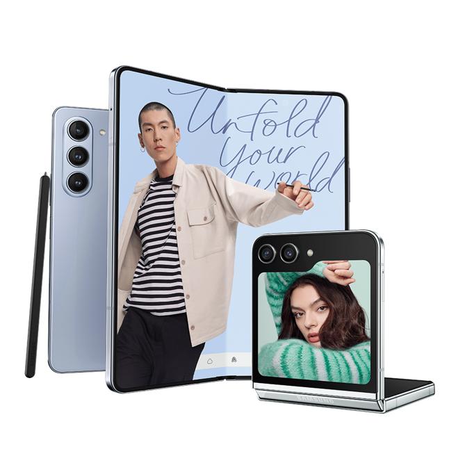 momo 三星Galaxy Z Flip5（图右） 8G／256G，活动价3万2888元。（momo购物网提供／古明弘台北传真）