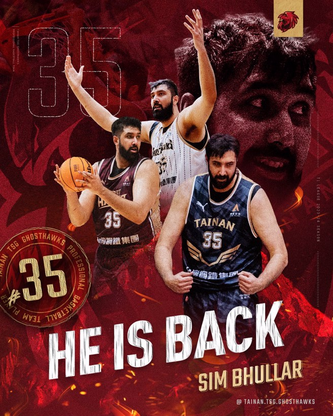 獵鷹宣告布拉重新回歸。(台鋼獵鷹提供)