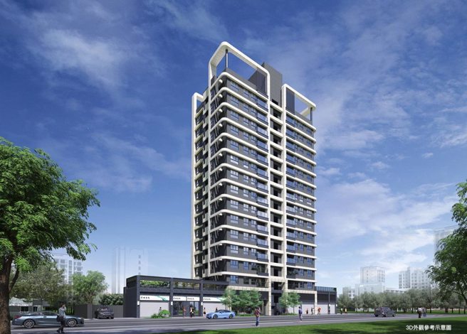 公园校园一巷转静【原昕.吾为】。（3D外观参考示意图/业者提供）