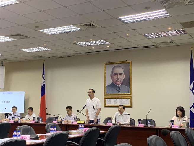 国民党主席朱立伦今在中常会上发表谈话。（张薷摄）