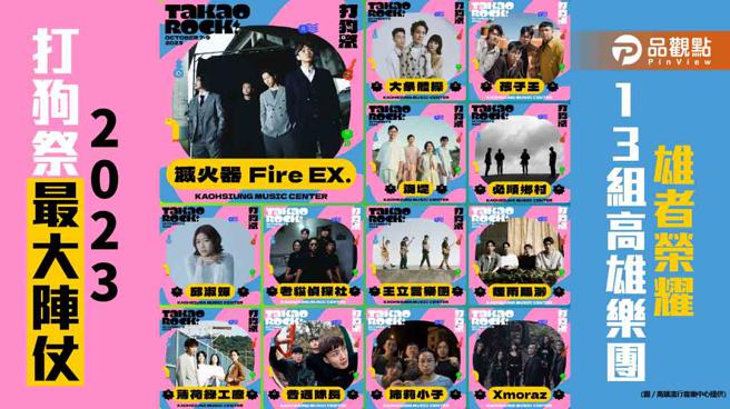 打狗祭第三波卡司「雄者榮耀」公布   滅火器等13組高雄團陣容堅強（圖片來源：高雄流行音樂中心提供）