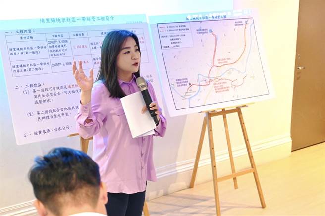 立委马文君争取「桃米社区供水改善工程」，9日邀台湾自来水公司向乡亲、民宿业者说明施工进度。（杨静茹摄）