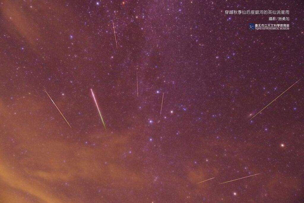 每小時百顆英仙座流星雨極大將至，台北天文館將於8/13的晚間19：30分起進行直播。（圖／台北市立天文科學教育館、施勇旭攝）