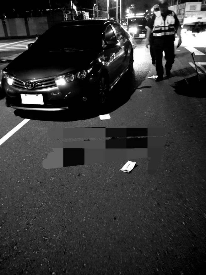 屏东再现行人地狱，7旬妇走斑马线挨撞亡。（警方提供／谢佳潾屏东传真）