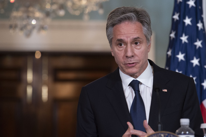 美国国务卿布林肯（Antony Blinken）表示，支持西非经济共同体在这方面的领导和工作。(图/美联社)

