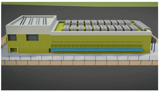 台电在105年提出的室内乾贮设施外观示意图。(图/台湾电力公司)