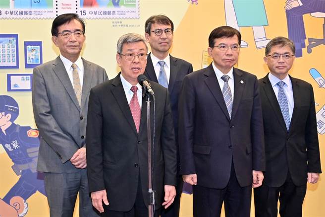 陈建仁今天上午出席「台北2023第39届亚洲国际邮展开幕典礼」。（行政院提供／杨亚璇台北传真）