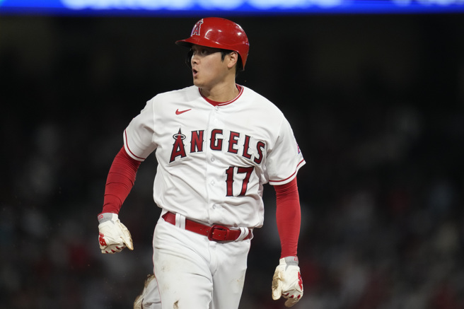 大谷翔平获得大联盟最多的16次敬远。（美联社资料照）