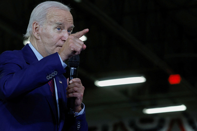 拜登昨天表示、希望与中国保持理性关系，但对中国的未来做了惨澹的预测。(图/ 路透社)