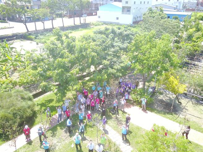 落实2050净零排放愿景，高雄市都发局携手42个社区进行植树行动。（高雄市都发局提供／崔正纲高雄传真）