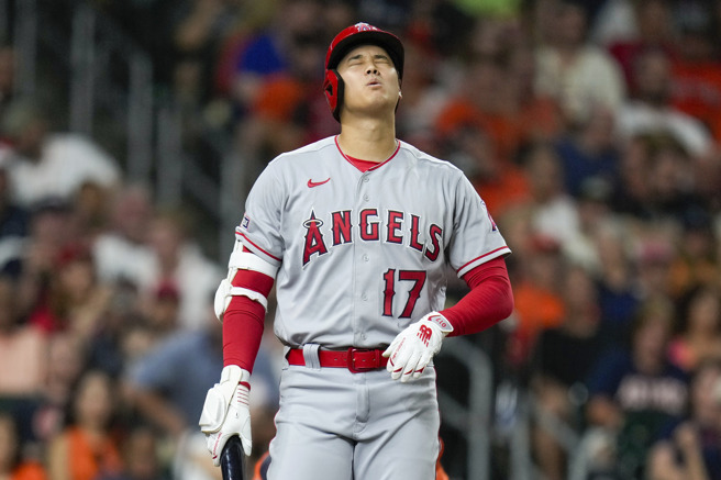 大谷翔平連8場未開轟寫本季最長。（美聯社資料照）