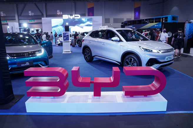 大陆畅销电动车制造商比亚迪（BYD）。（示意图／shutterstock）