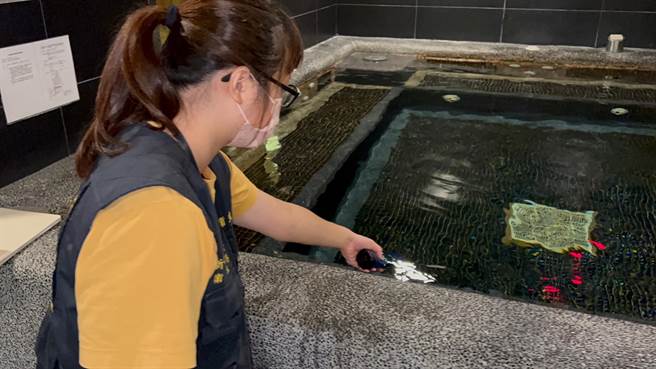 新北市衛生局表示， 昨再度前往複驗5家泳池，餘氯已符合標準。（新北市衛生局提供）