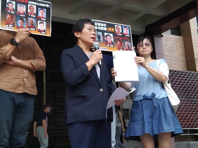 立委陈椒华告镜电视7股东。（陈志贤摄）