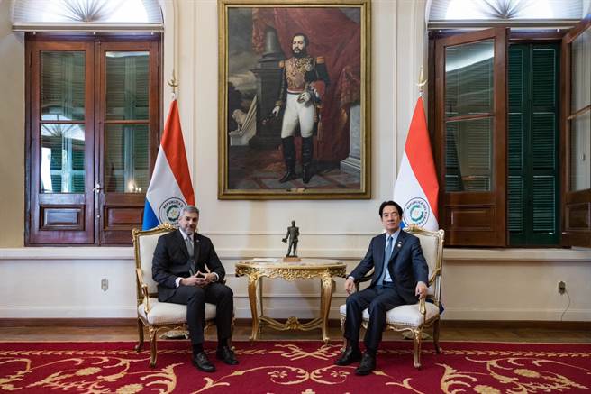 赖清德与巴拉圭即将卸任总统阿布铎会面。随团记者提供