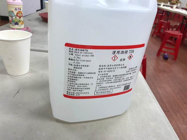 现场是科学足球营进行酒精燃烧体验时，有2名男童不慎遭灼伤。（读者提供／张毓翎台南传真）