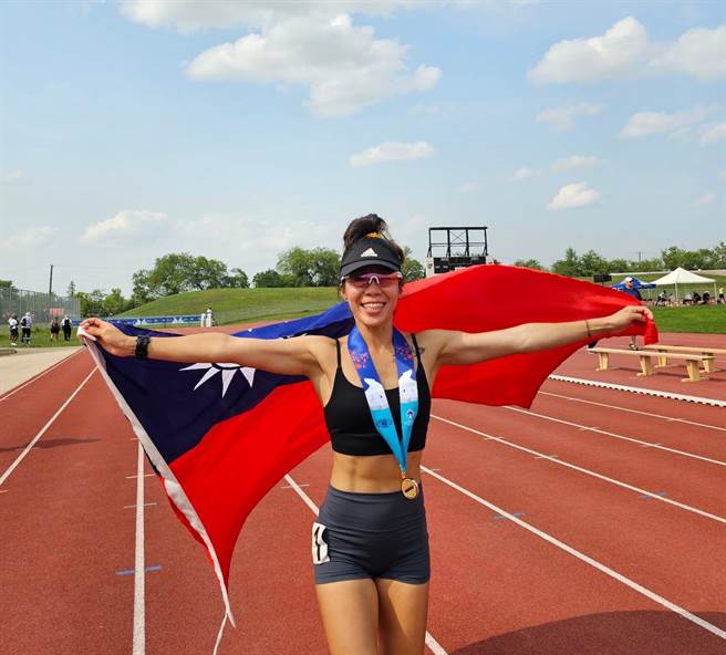 国道公路警察局第五公路警察大队技术教官骆慈于2023世界警察消防运动大赛夺得佳绩。（国五大队提供／林瑞益高雄传真）