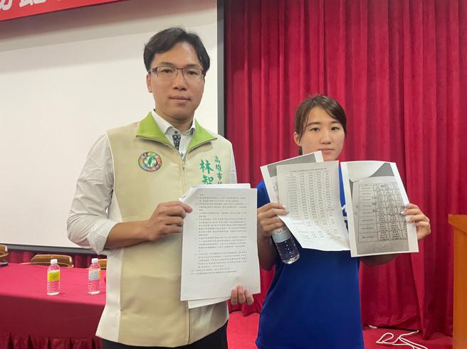 林智鸿（左）与徐安指控全运会游泳代表队选拔不公。（图片来源：林智鸿服务处提供）