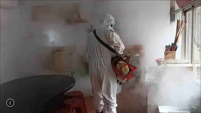 台南登革熱今天新增61例，其中疫情熱區的永康區已經來到403例，相關化學防治仍如火如荼進行中。(台南市衛生局提供／曹婷婷台南傳真)