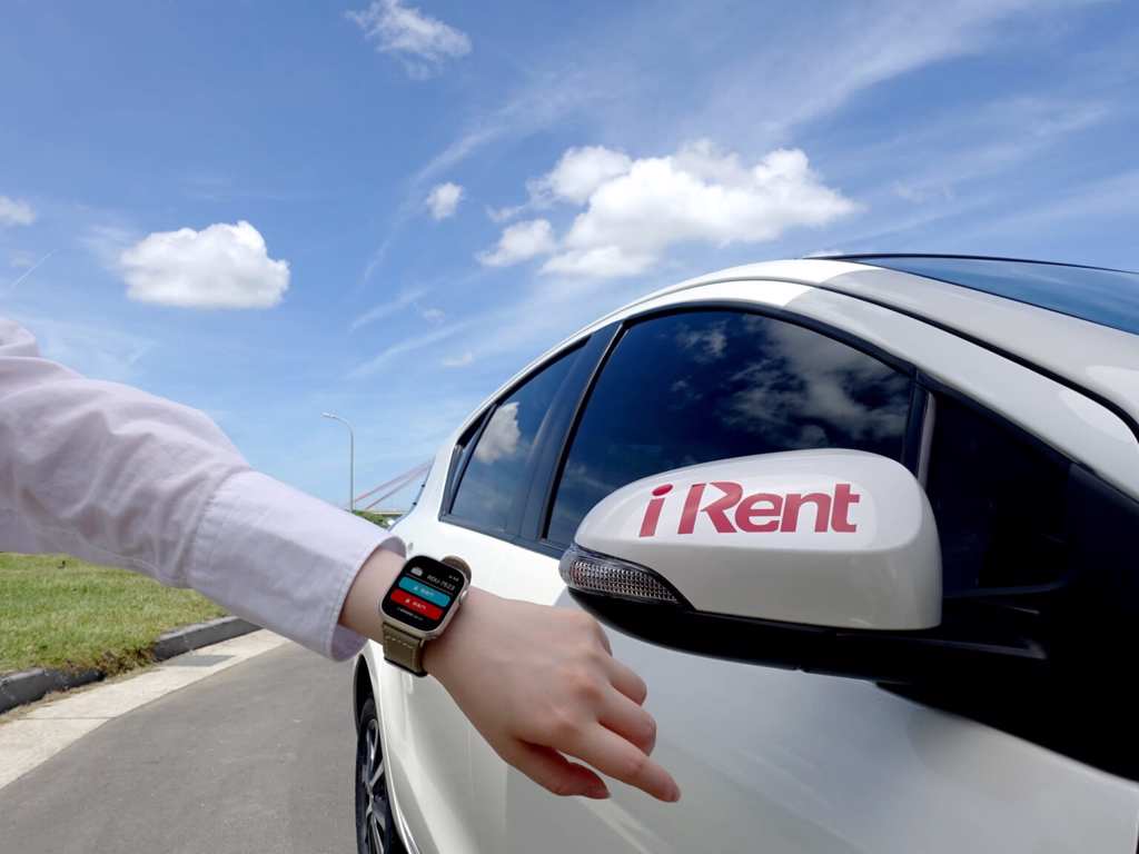 即日起用Apple Watch下載iRent APP就可輕鬆開啟車門。（iRent提供／陳大任台北傳真）
